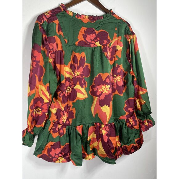 UMGEE NWT Boho Floral Print Top Western Cowgirl Chic Festival Retro Gypsy Vibes - Picture 5 of 8